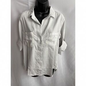 Men's Casual Button Down Shirt in Light Gray